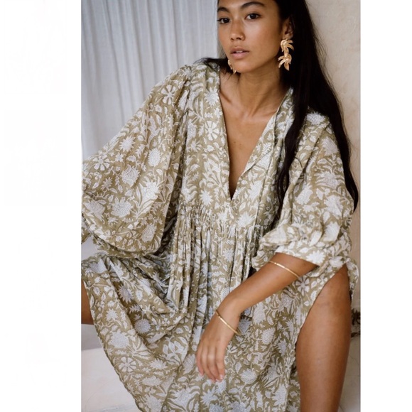 NEW Daughters Of India Kyra Mini Dress In Olive Size XXL - Picture 5 of 12